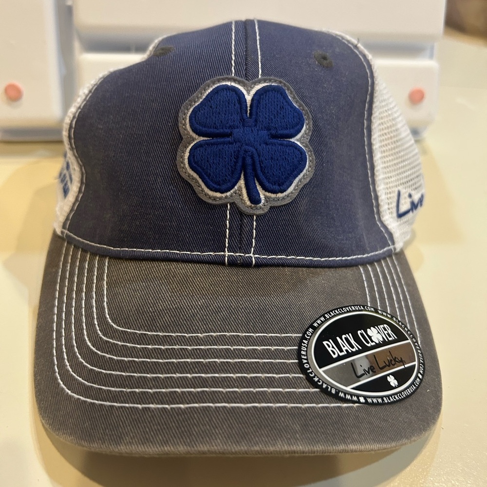 Blue and Gray Men's Hat